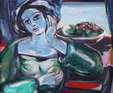 Tendresse by J. J. Deschamps, oil on canvas, sold Dec 2018