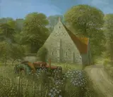 Untitled by John Shelley, 2000, Oil on board, sold Dec 2018