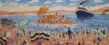 Stuck on the sandbankSigned also titled versoOil by Simeon Stafford, Oil on canvas unframed, sold Dec 2018