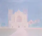Study for Exeter CathedralTitled and dated c1990 on stretcher verso in by John Miller, Oil on canvas unframed, offered Dec 2018