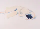 Reclining nudeSigned with initialsWatercolour over pencil55 by Greta Fenton, Watercolour over pencil, sold Dec 2018