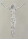RiseSigned and dated 2012Pencil heightened with white on cream by Peter Howson, 2012, Pencil heightened with white on cream paper, sold Dec 2018