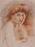 A Parisian lady SignedRed chalk and by Paul César Helleu, pencil, offered Dec 2018