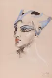 Portraits of Ida Rubinstein Patti Chanova in Spectre de la Rose by Elizabeth Polunin, drawing, offered Dec 2018