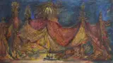 Interior of a Tent TurandotSigned and dated ‘47Pen ink and watercolour29 by Leslie Hurry, Pen ink and watercolour, sold Dec 2018