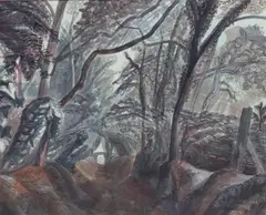 Lover’s Lane near Dunwich SuffolkSigned and dated 1948Pen ink and by Edward Bawden, 1948, Pen ink and watercolour, sold Dec 2018