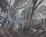 Lover’s Lane near Dunwich SuffolkSigned and dated 1948Pen ink and by Edward Bawden, 1948, Pen ink and watercolour, sold Dec 2018