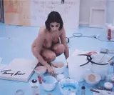 The artist nude in her studio from the Exorcism installation 1996 Signed Photograph unframed 20.75 x 25.25cm See lot 43 by the same hand by Tracey Emin, Photograph unframed, offered Dec 2018