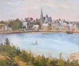 Tréguier Côtes du NordSigned also by Glyn Morgan, 1948, Oil on canvas, offered Dec 2018