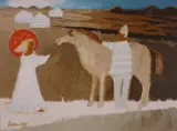 The Red ParasolSigned and dated 1984 also by Mary Fedden, 1984, Oil on board, sold Dec 2018