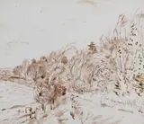 Yorkston Road 1941SignedPen sepia ink and by William George Gillies, Pen sepia ink and wash, offered Dec 2018