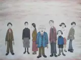His FamilySigned and stamped with Fine Art Trade Guild by L. S. Lowry, Lithograph, offered Dec 2018