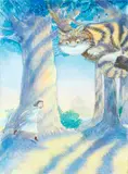 Alice and the Cheshire Cat by Michael Foreman, pencil and watercolour, sold Oct 2014