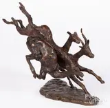 three antelope by Richard Klyver, bronze, sold Oct 2021