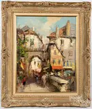 market scene by Theodorus van Oorschot, oil on canvas, sold Oct 2021