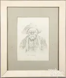 study of a prospector by Olaf Carl Seltzer, pencil, sold Oct 2021