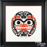 Xhuwati- Haida Grizzly Bear 132/300 by William "Bill" Reid, serigraph, sold Oct 2021