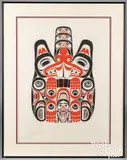 Haida Beaver-Tsing 5/195 by William "Bill" Reid, serigraph, sold Oct 2021