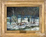 titled Hilltown by Christopher Willett, oil on board, sold Oct 2021