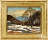 titled Winter Brook by Walter Emerson Baum, oil on board, sold Oct 2021