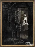 illustration for The Lone Trail by Gayle Porter Hoskins, oil on canvas, sold Oct 2021