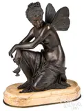 of a kneeling nymph by Eugène Laurent, bronze, sold Oct 2021