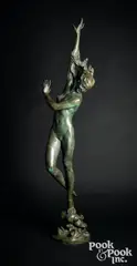 fountain Crest of the Wave by Harriet Whitney Frishmuth, bronze, sold Oct 2021