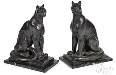 Pair of Pumas by William Zorach, bronze, sold Oct 2021