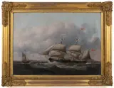 ATTRIBUTED, PORTRAIT OF THE CLIPPER SHIP , JANE GOLDEE by Samuel Walters, oil on canvas, sold Nov 2022