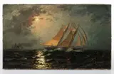 NAUTICAL SCENE by John A. Mooney, oil on canvas, sold Nov 2022