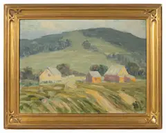 LANDSCAPE by A. H. O. Rolle, oil on board, sold Nov 2022
