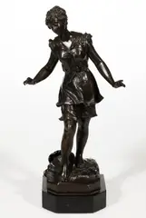 Untitled by Sylvain Kinsburger, BRONZE STATUE, depicting a dancing female figure, signed ", sold Oct 2022