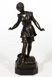 Untitled by Sylvain Kinsburger, BRONZE STATUE, depicting a dancing female figure, signed ", sold Oct 2022