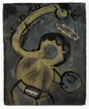 CHAMP / , GOLDEN BOY PAINTING by Outsider Art, oil on canvas, sold Oct 2022