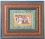 ABSTRACT CITYSCAPE by Fran Larsen, watercolor on paper, sold Oct 2022