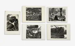 Pipe Construction (5) by Edward Arthur Wilson, 1941, lithograph, sold Feb 2021