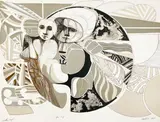 Eyn Sof by Arnold Belkin, 1968, lithograph in colors, sold Mar 2021