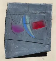 Untitled by Benoît Gilsoul, 1978, charcoal and pastel on paper, sold Mar 2021