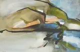 Untitled by Frankie Odom, watercolor on paper, sold Mar 2021