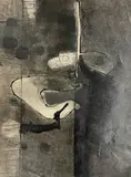 Untitled by Benoît Gilsoul, oil sticks, wash, and gouache on paper, sold Mar 2021