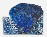 Shattered Blues by Olivia Koopalethes, encaustic and collage on museum board, sold Apr 2021