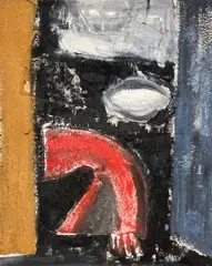 Salsipuedes Forms by John Walker, 1991, monoprint, sold Apr 2021