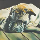 Lotus (shar pei) by Lowell Nesbitt, 1978, oil on canvas, sold Apr 2021