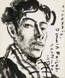 Self Portrait by Donald Friend, 1937, ink and wash on paper, sold Oct 2013