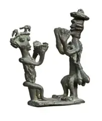 Two Seated Figures by Donald Friend, c.1939, bronze, sold Oct 2013
