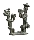 Two Seated Figures by Donald Friend, c.1939, bronze, sold Oct 2013