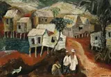 Malay Town, Cairns by Donald Friend, 1942, oil on board, sold Oct 2013