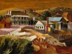 Hill End by Donald Friend, c.1951, oil on canvas, sold Oct 2013