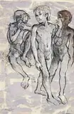 Nude Studies Bali by Donald Friend, 1974, ink and watercolour on paper, offered Oct 2013