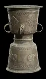 EAST INDONESIA, possibly 18th or 19th century by Kettle Drum Moko, bronze, hourglass shape with four handles, decorated with bird and animal motifs, sold Oct 2013